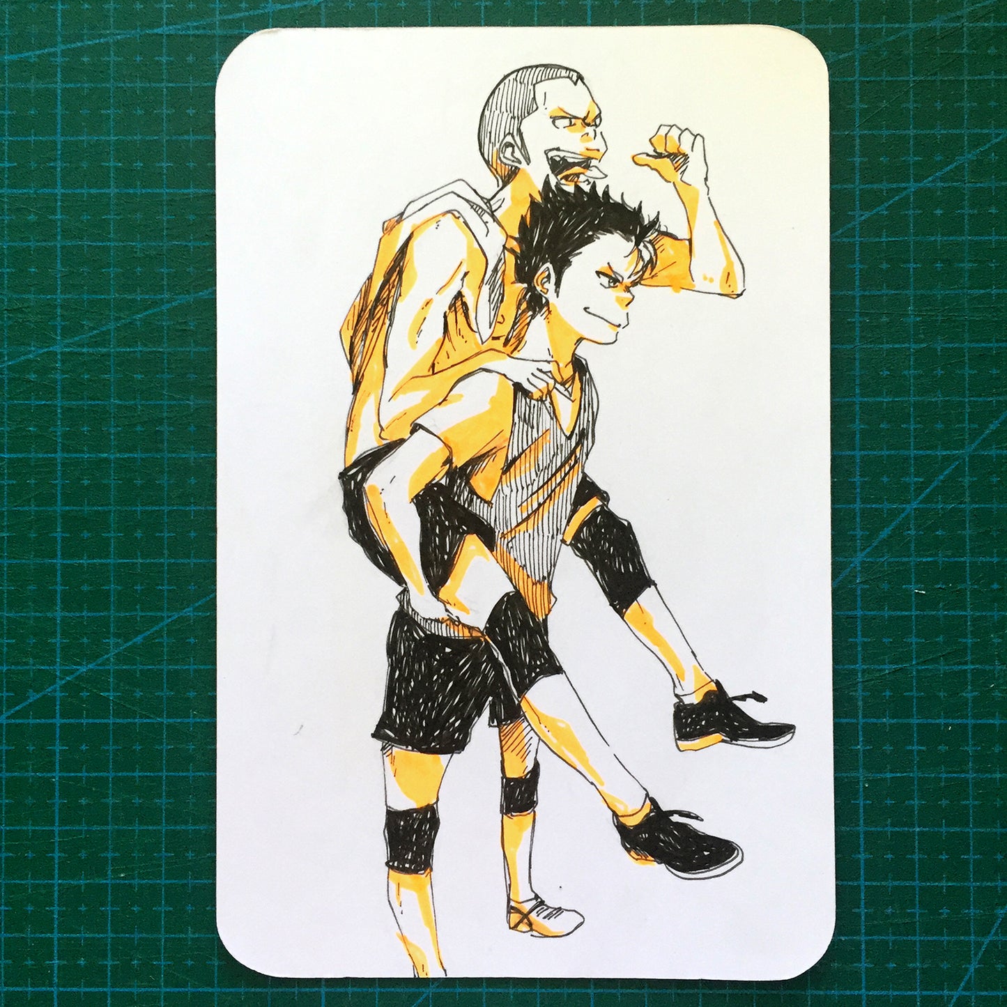 Original: Nishinoya and Tanaka Sketchcard