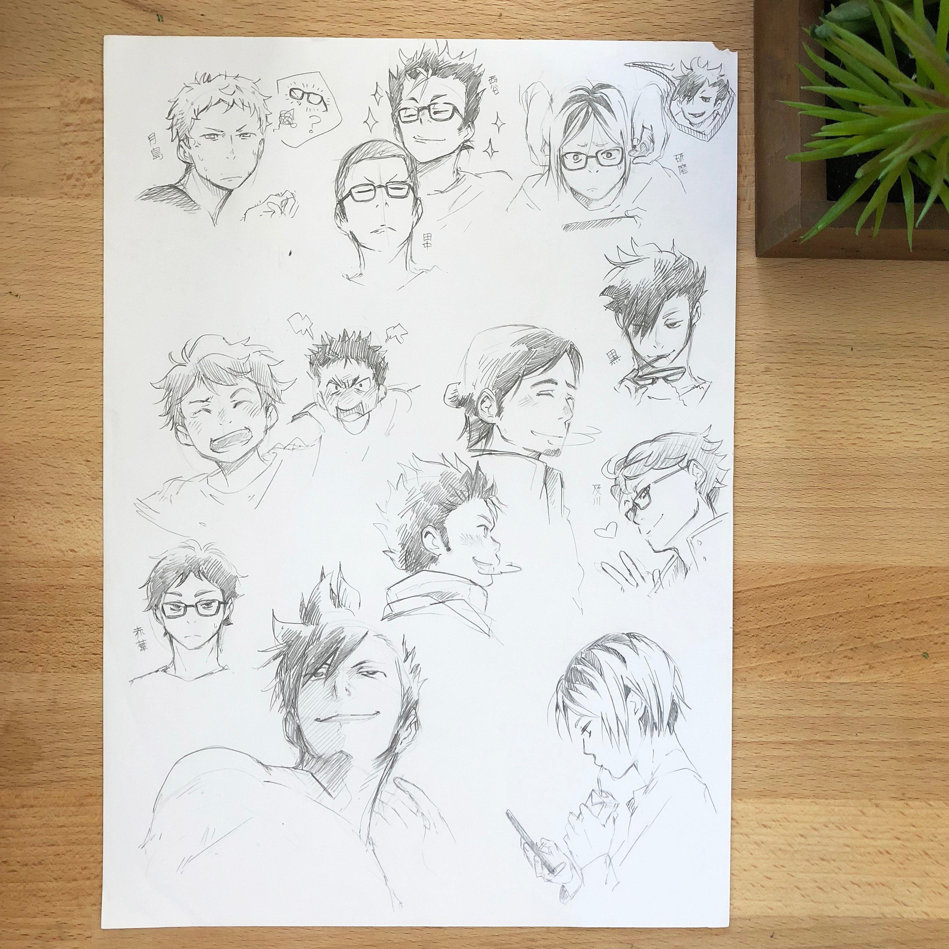 Original: Haikyuu sketches – Shop of dee Juusan • Beyond the Mirage