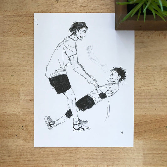 Original: Asahi and Nishinoya sketch
