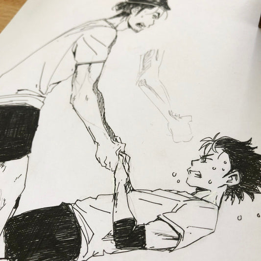Original: Asahi and Nishinoya sketch