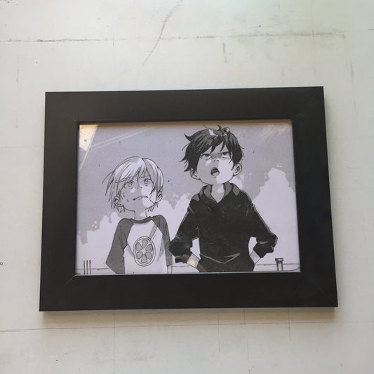 Original: We lost a kite (screentones in a frame)