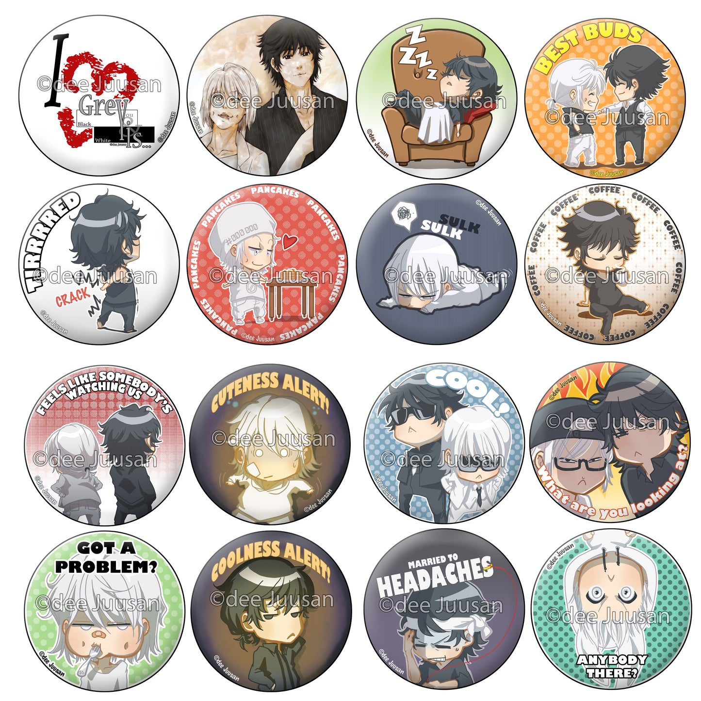 Discontinued: [Badge] 6cm button (4 designs)