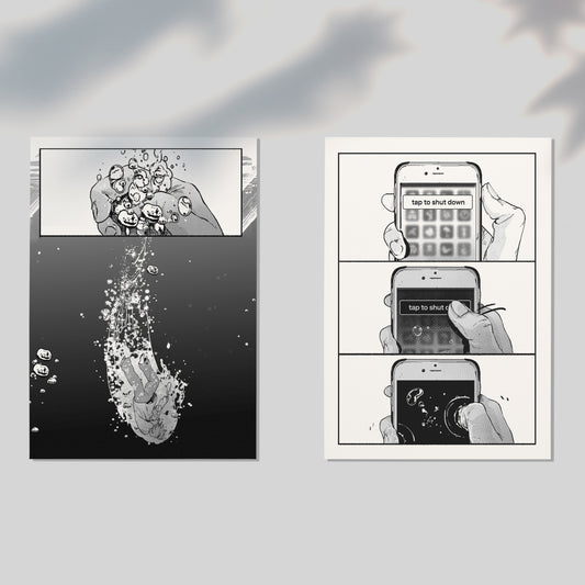 [Postcard] Shut Down [2 Card Set]